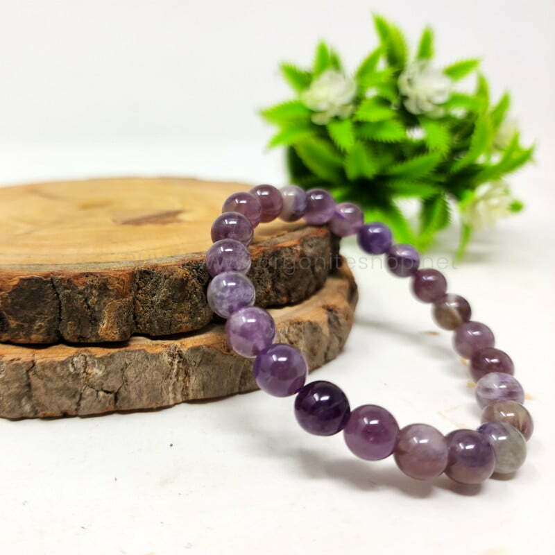 14.4mm Genuine Natural Purple Amethyst Crystal Beads Bracelet | eBay