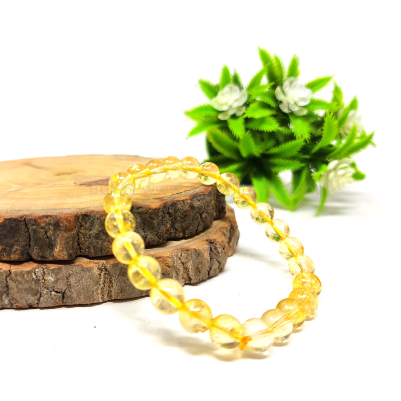 Citrine Bracelet | Buy Online Yellow Citrine Crystal Tumble Bracelet -  Shubhanjali
