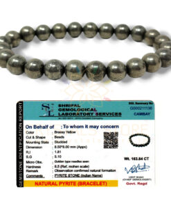 Natural Pyrite Bracelet With Lab Certificate