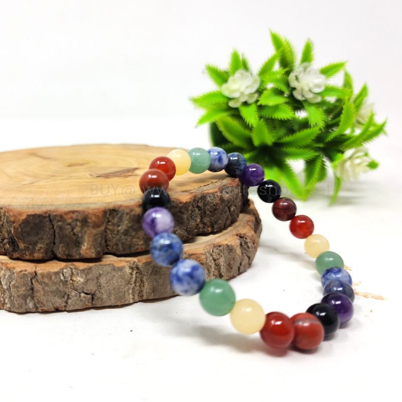 Seven Chakra Intention Bracelet (Certified) - Crystals Store