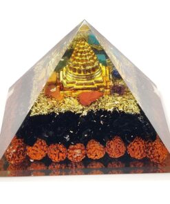 Black Tourmaline Rudraksha Orgone Pyramid