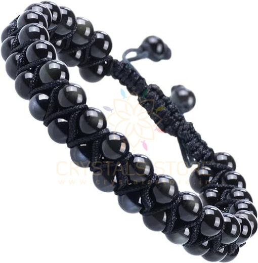 Black Obsidian Double Layer Dori Bracelet